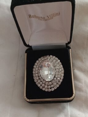 Silver Tone Multi-Stone Fashion Ring set with Crystal And Rhinestone Accents